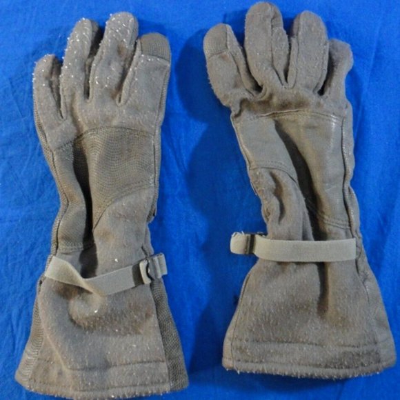 szX-LG AVIATION AVIATOR MILITARY GORE-TEX OLIVE GREEN MASLEY FLYER GLOVES RC 399 - Picture 1 of 9